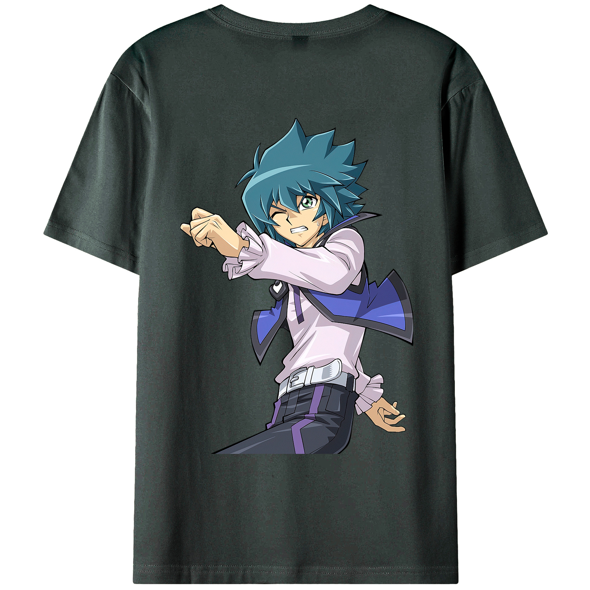 （画像用） 遊☆戯☆王 Yu-Gi-Oh! 綿100％ メンズ半袖Tシャツ（バックプリント） 通気性
